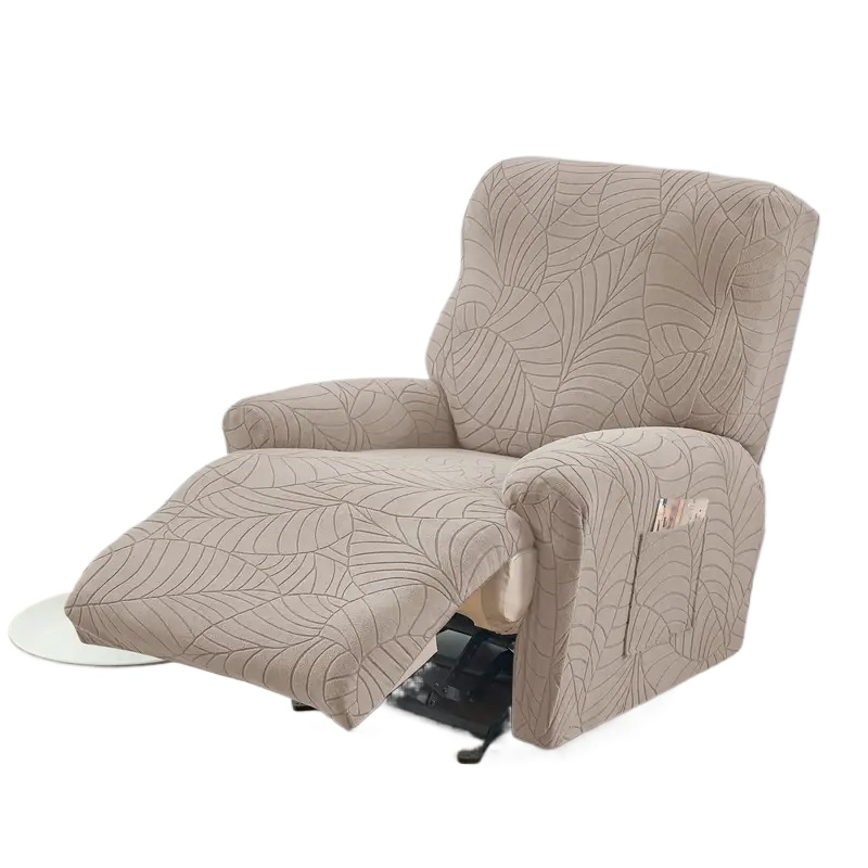 4pcs/set Nordic Recliner Sofa Cover 1seater Jacquard Anti-slip Armchair Slipcover Relax Home Single Couch Covers for Living Room