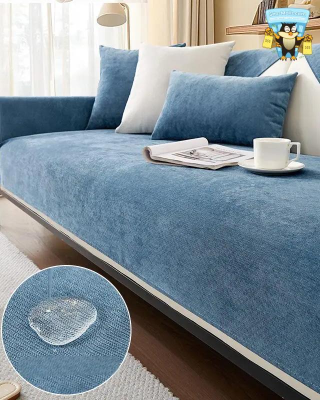 Non-Slip Waterproof Sofa Seat Cover Anti-Cat Scratch Couch Mat