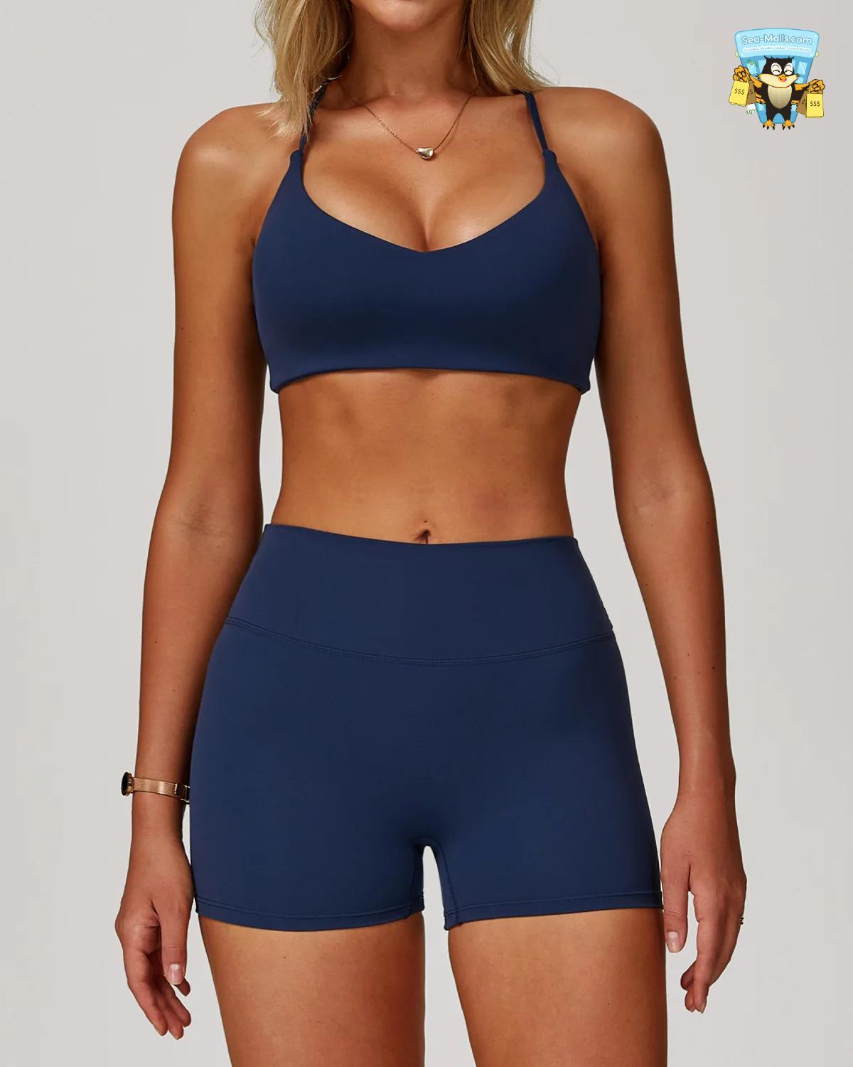 Women’s 2/3PCS Yoga Suit Set – Long Sleeve, Sports Bra & Leggings