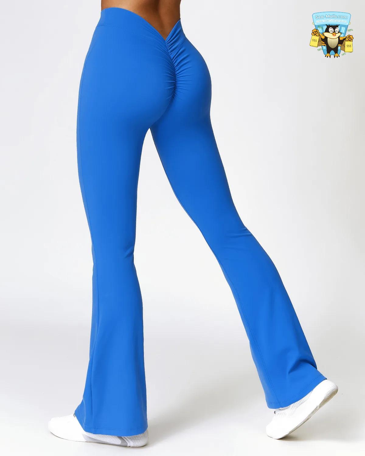 Women’s Flare Yoga Pants High Waist V-Shaped Hip Leggings