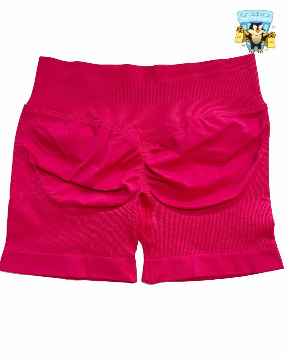 Low Waist Seamless Yoga Shorts Scrunch Bum Workout Fitness