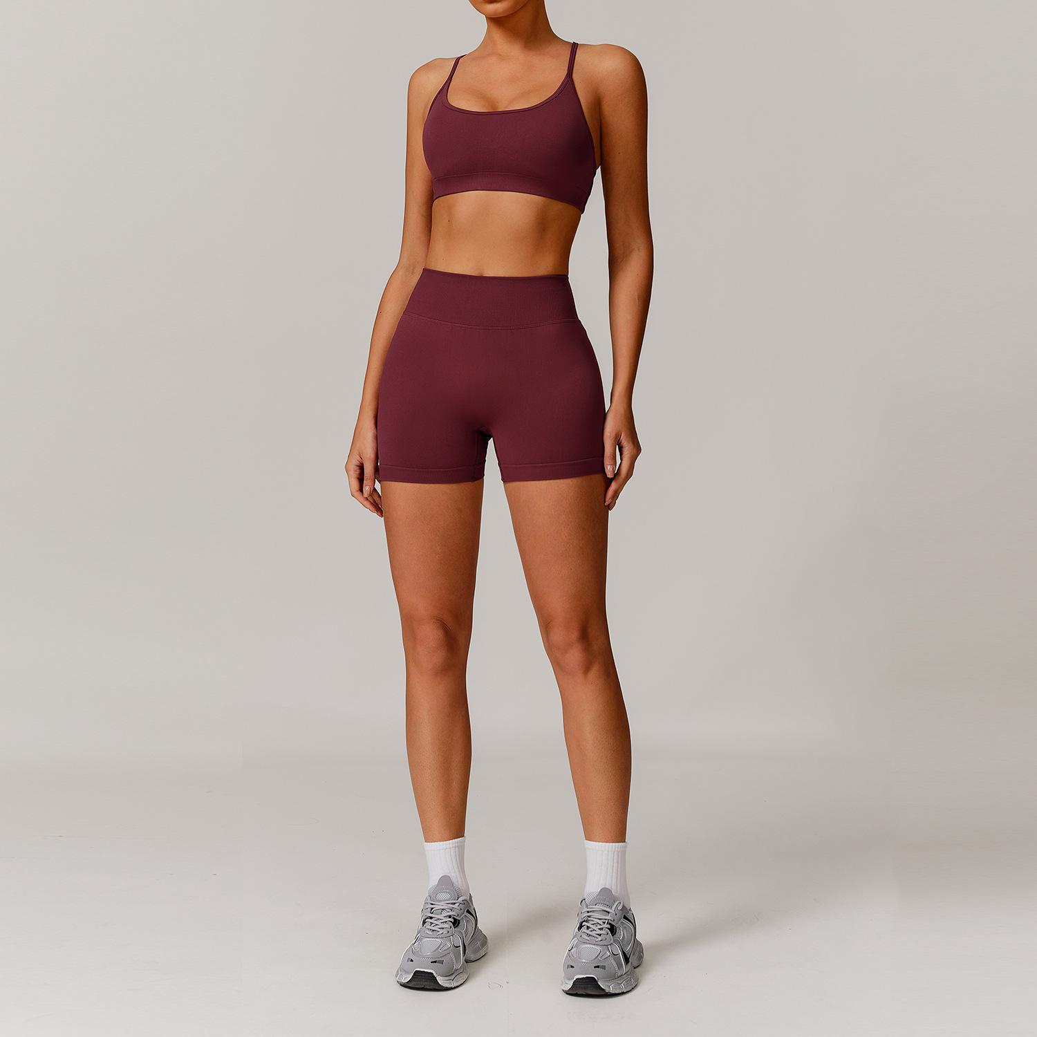 Seamless Yoga Set for Women 2/3PCS Sports Bra & Leggings Fitness Tracksuit