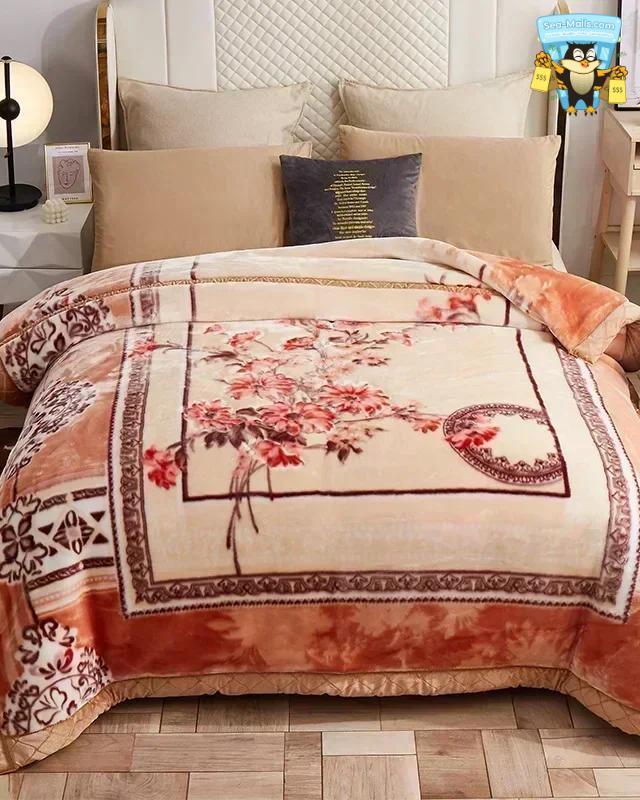 Warm Weighted Raschel Blanket Plush Comforter