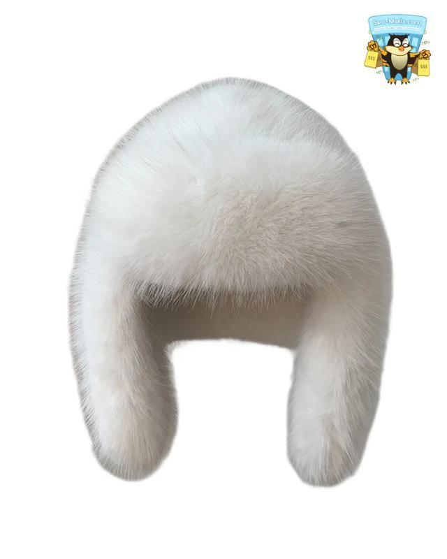 Faux Fox Fur Bomber Hat Women Winter Earflap Ski Cap