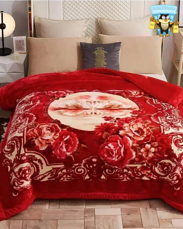 Warm Weighted Raschel Blanket Plush Comforter