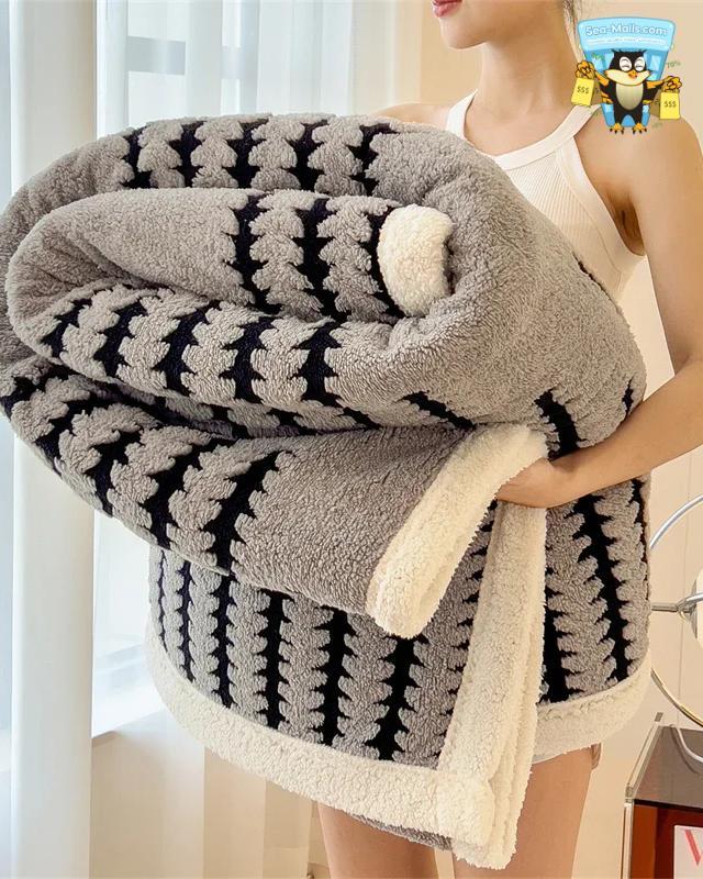 Thickened Warm Flannel Blanket Super Soft Cozy Comfort