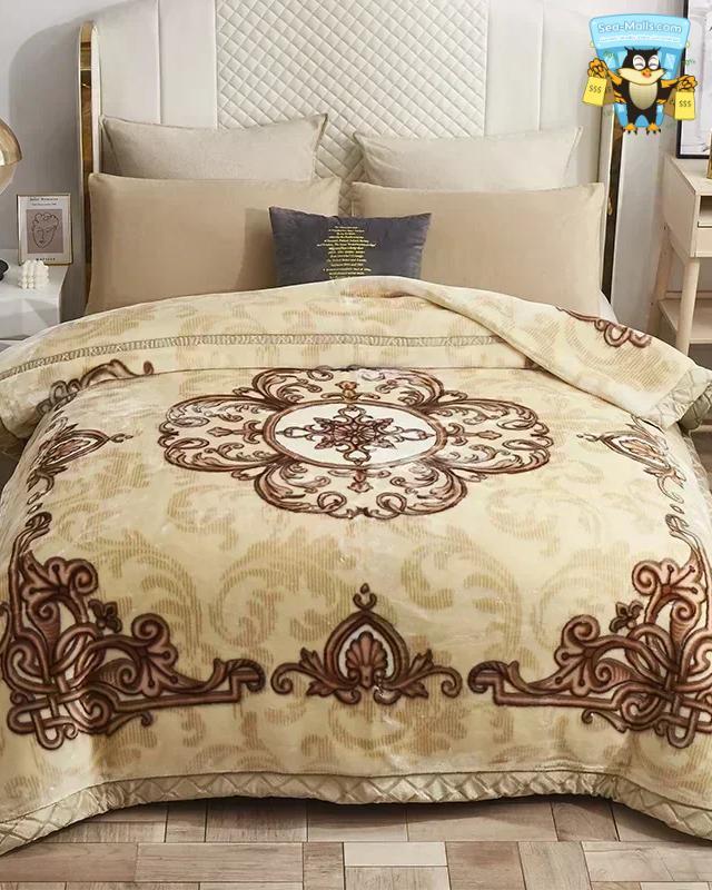 Warm Weighted Raschel Blanket Plush Comforter