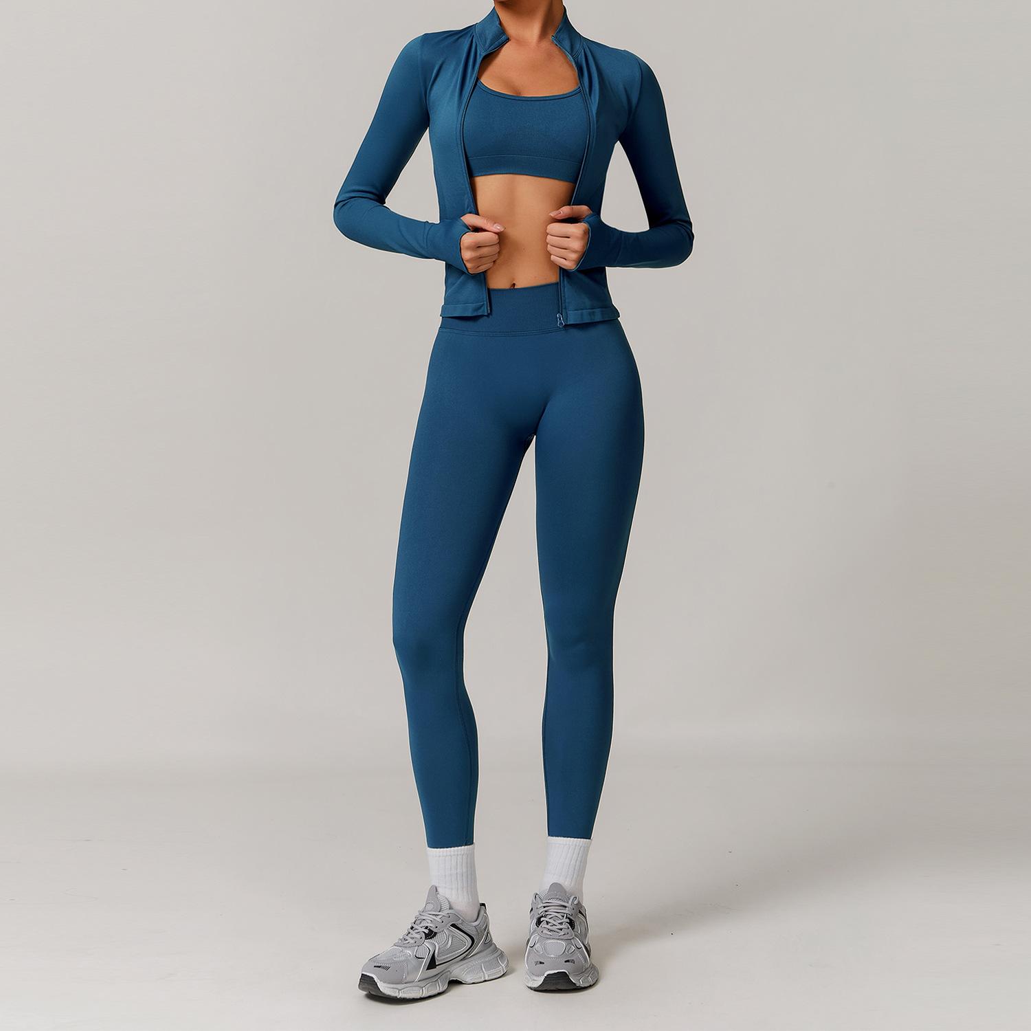 Seamless Yoga Set for Women 2/3PCS Sports Bra & Leggings Fitness Tracksuit