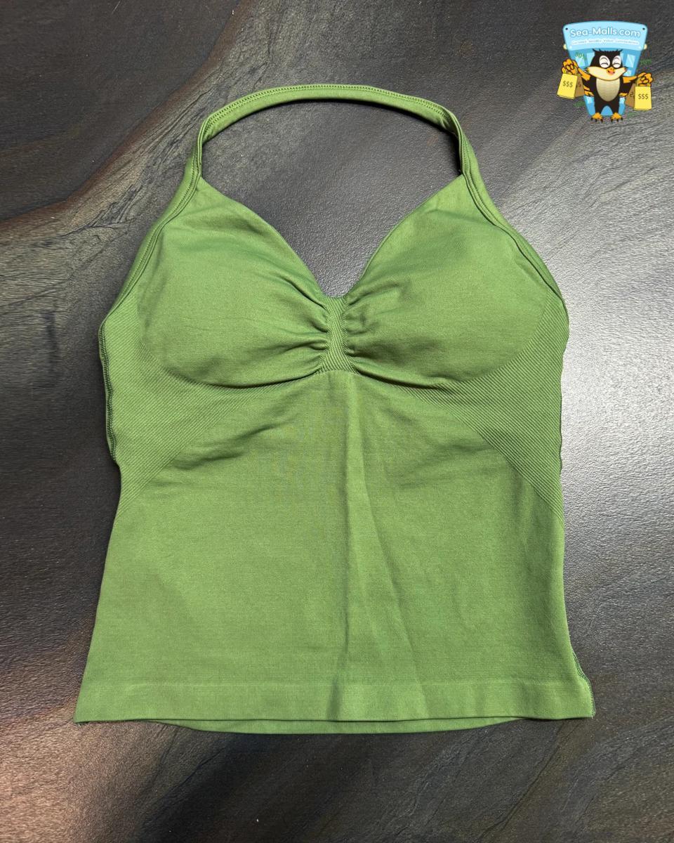 Longline Strappy Halterneck Yoga Top
