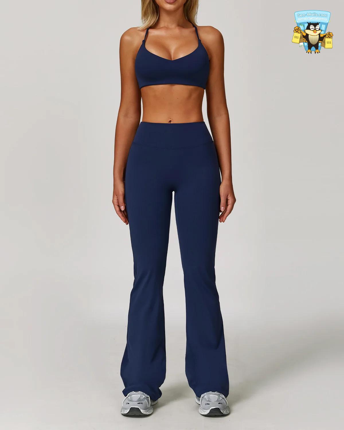 Women’s 2/3PCS Yoga Suit Set – Long Sleeve, Sports Bra & Leggings
