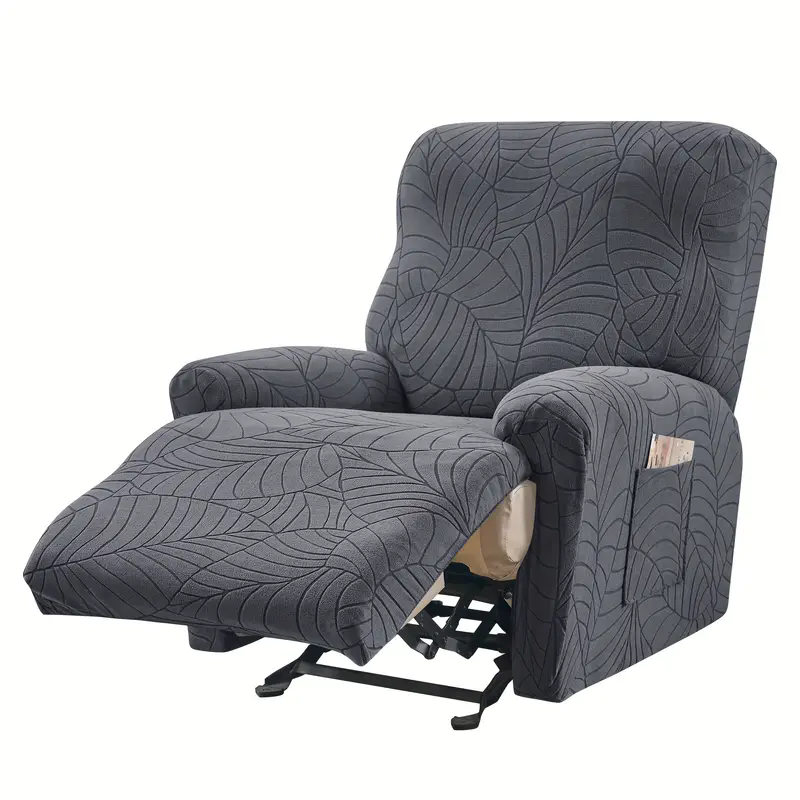 4pcs/set Nordic Recliner Sofa Cover 1seater Jacquard Anti-slip Armchair Slipcover Relax Home Single Couch Covers for Living Room