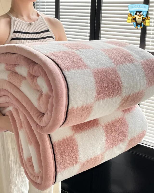 Velvet Fleece Winter Blanket Soft Warm Sofa & Bed Use