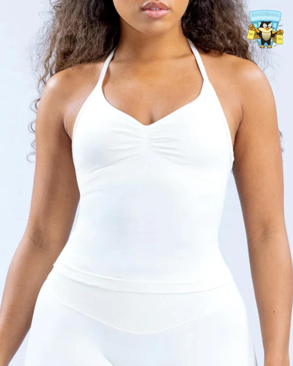 Longline Strappy Halterneck Yoga Top