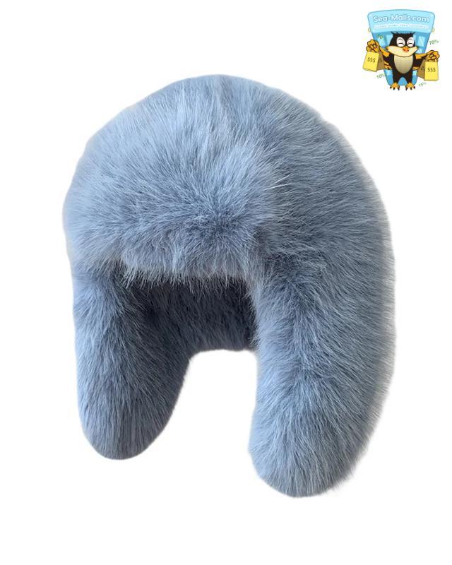 Faux Fox Fur Bomber Hat Women Winter Earflap Ski Cap