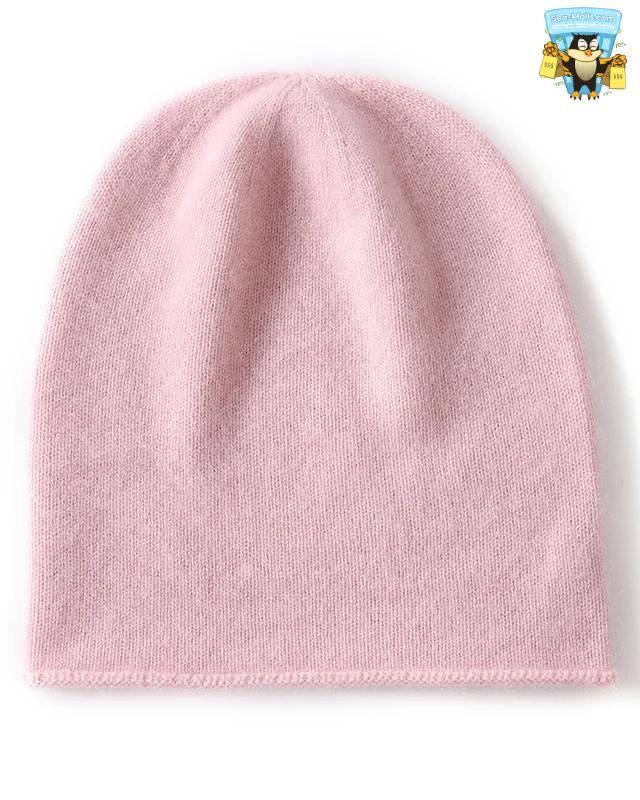100% Cashmere Knitted Beanie Hat – Unisex Winter Warmth Style
