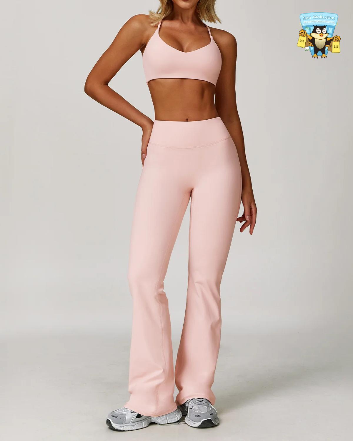 Women’s 2/3PCS Yoga Suit Set – Long Sleeve, Sports Bra & Leggings