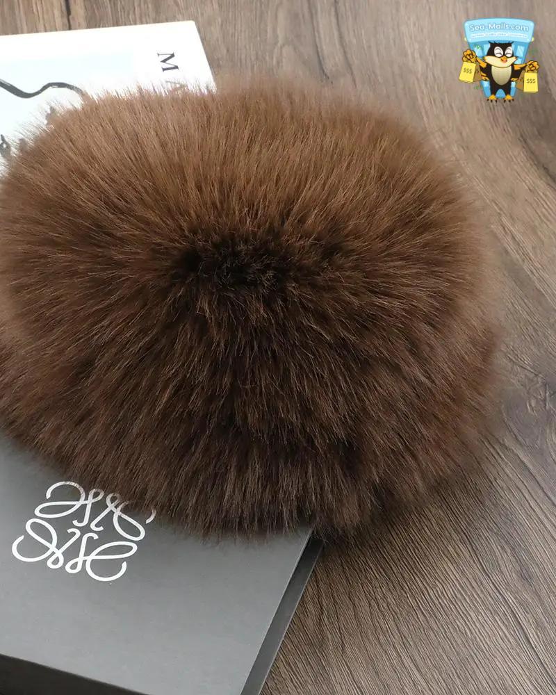 Faux Fox Fur Winter Snow Ski Cap