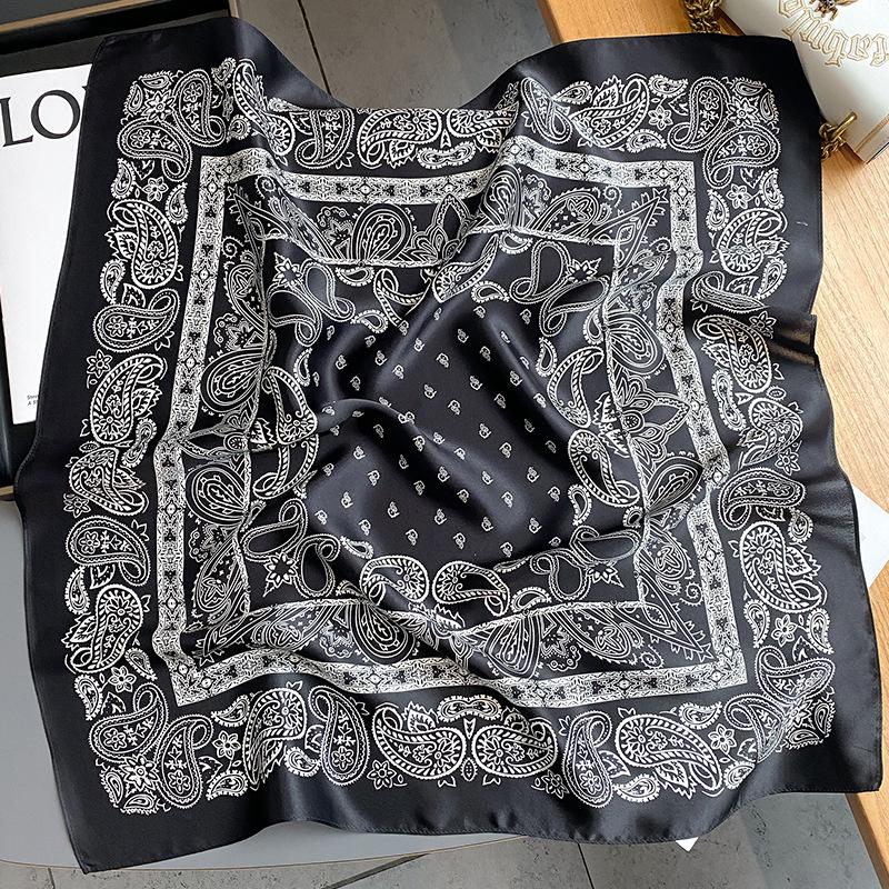 100% Natural Silk Square Scarf Women Hairband Neckerchief Wrap