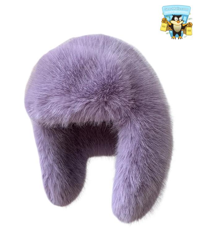 Faux Fox Fur Bomber Hat Women Winter Earflap Ski Cap