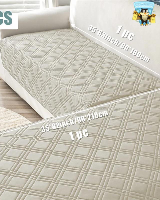 Water Repellent Plaid Sofa Seat Cover Non-Slip Couch Protector