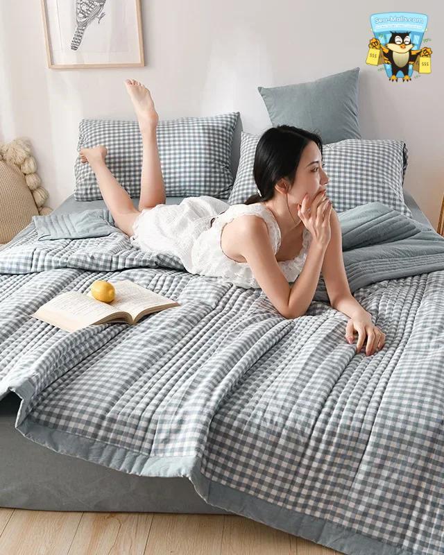 Lightweight Quilted Summer Duvet Blanket