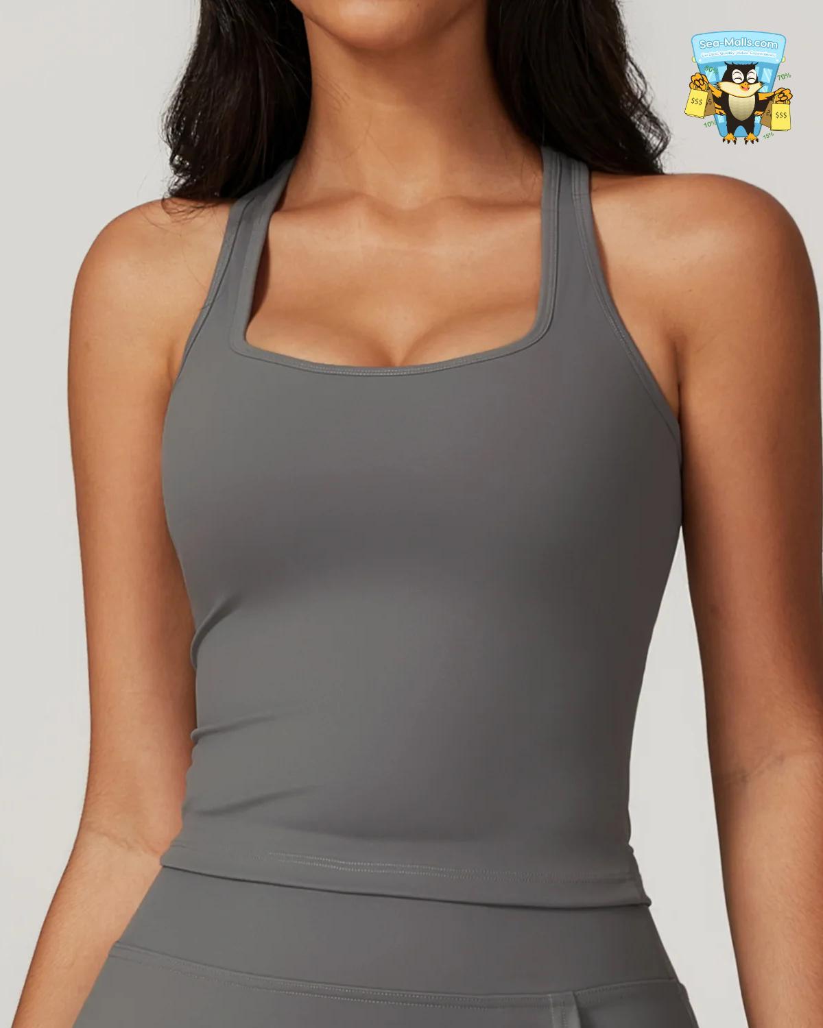 Women’s Sports Bra Top – Elastic Yoga Crop Vest for Fitness & Training