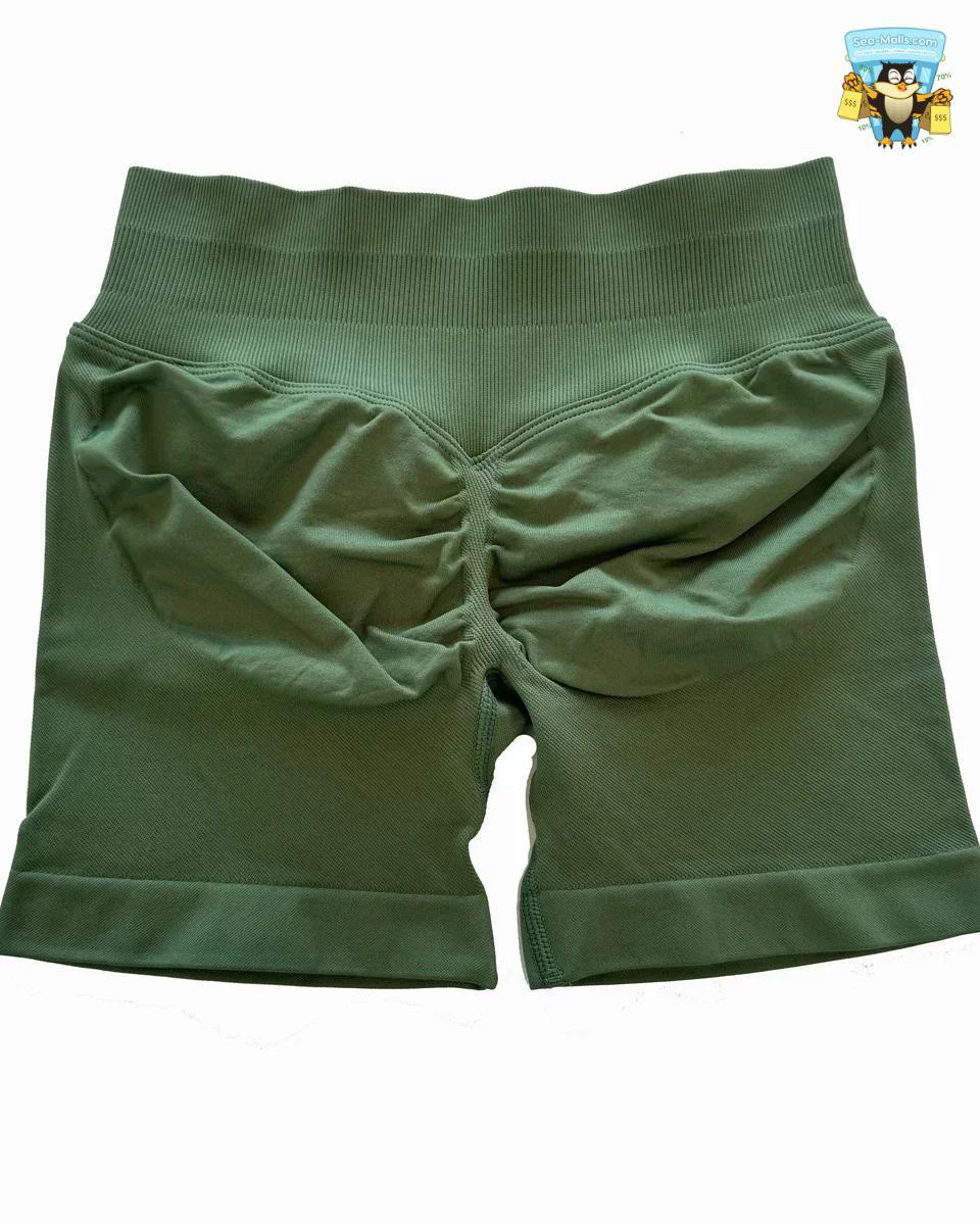 Low Waist Seamless Yoga Shorts Scrunch Bum Workout Fitness
