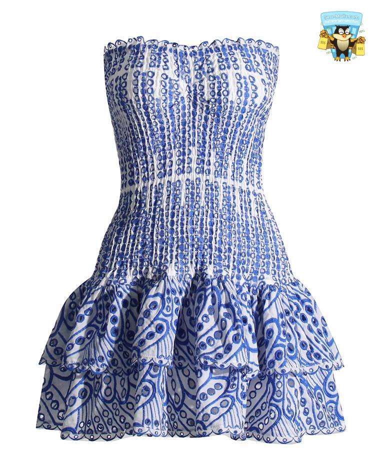Cut Out Layered Hem Strapless Sleeveless Mini Dress