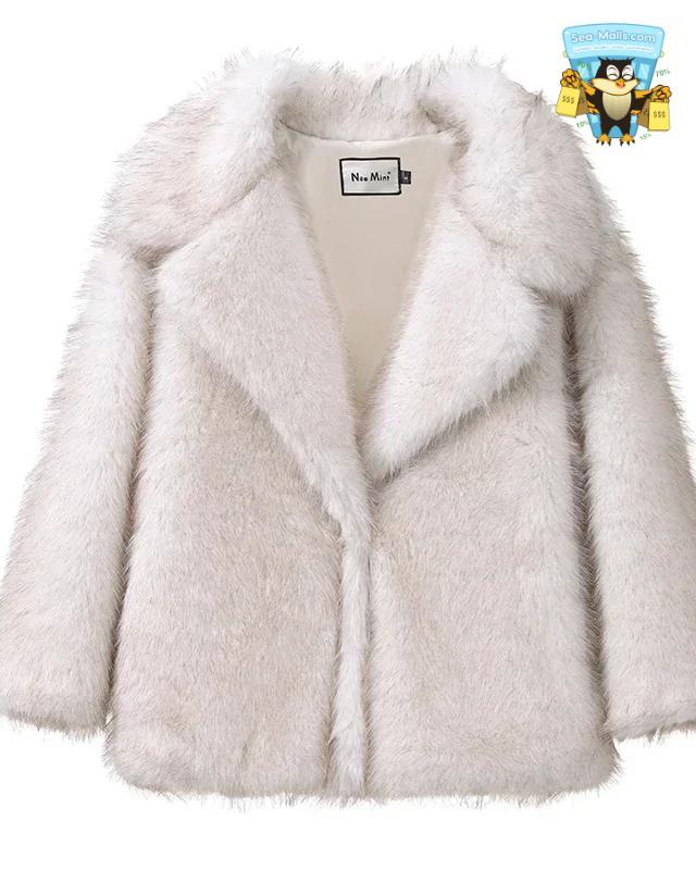 Winter Faux Fur Coat Women Fluffy Fox Fur Streetwear Jacket