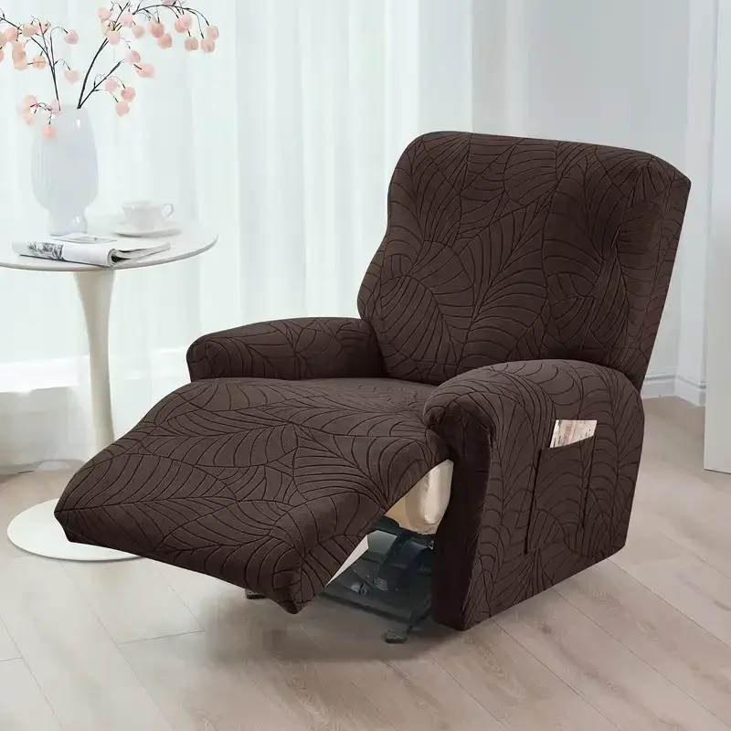 4pcs/set Nordic Recliner Sofa Cover 1seater Jacquard Anti-slip Armchair Slipcover Relax Home Single Couch Covers for Living Room
