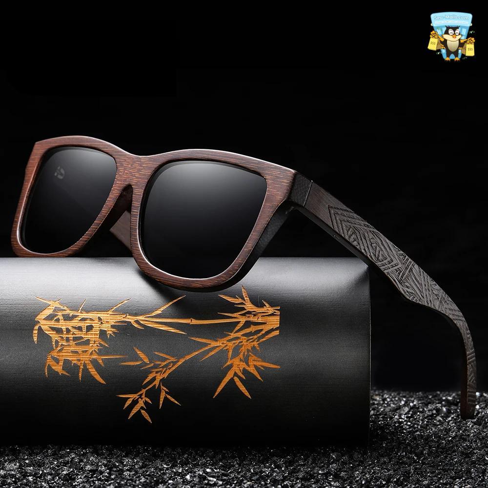 Natural Bamboo Wooden Polarized Sunglasses