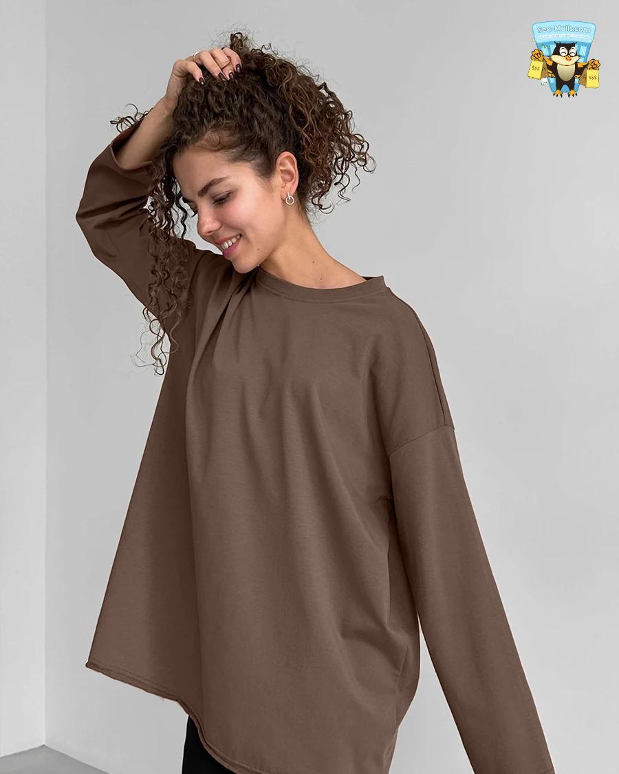 Oversized O-Neck T-Shirt Women 100% Cotton Casual Loose Fit