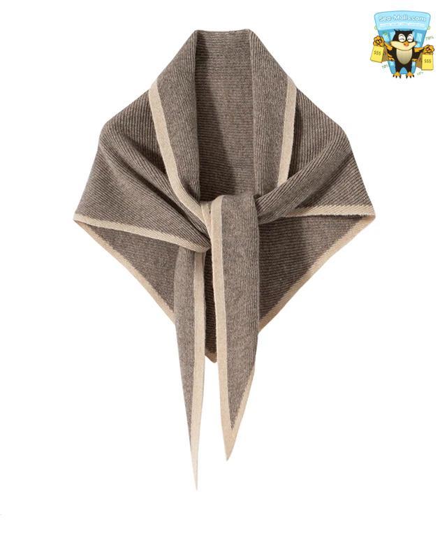 Triangle Design Cashmere Scarf Shawl – Soft Winter Knit Neck Warmer