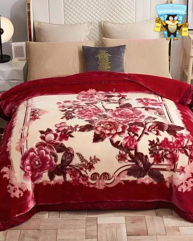 Warm Weighted Raschel Blanket Plush Comforter