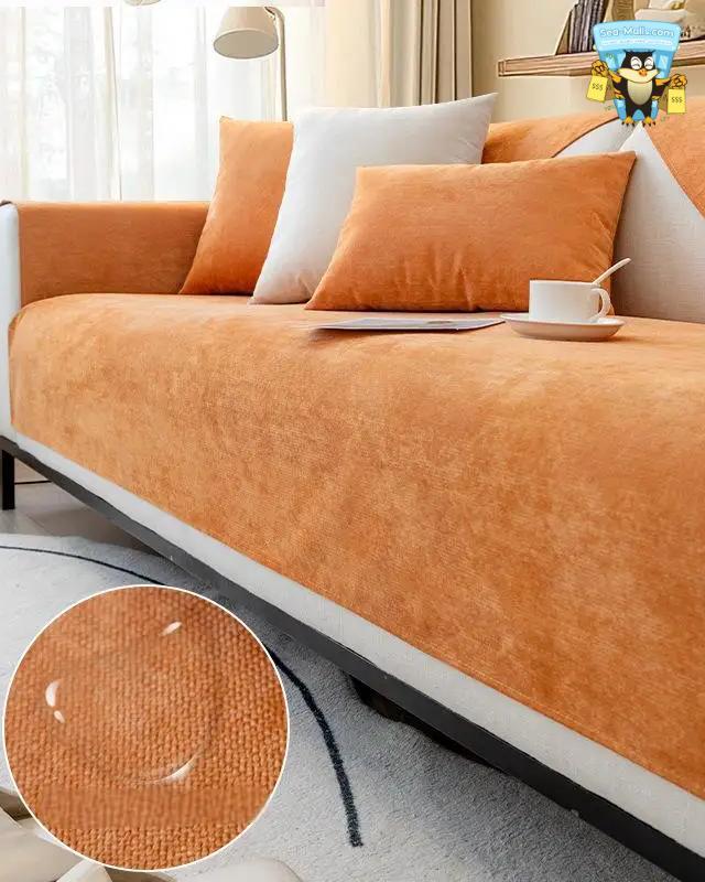Non-Slip Waterproof Sofa Seat Cover Anti-Cat Scratch Couch Mat