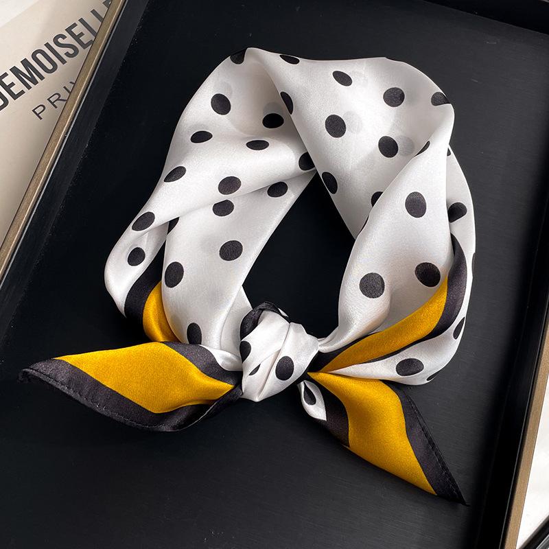 100% Pure Silk Floral Square Scarf Women Neck Hair Bandana