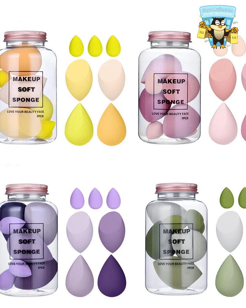 7PCS Makeup Sponge Set Foundation Concealer Powder Puff Tools
