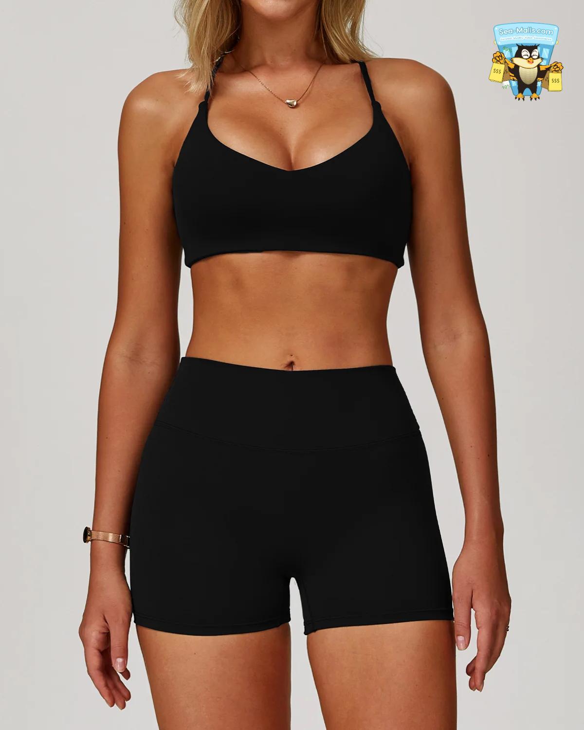 Women’s 2/3PCS Yoga Suit Set – Long Sleeve, Sports Bra & Leggings