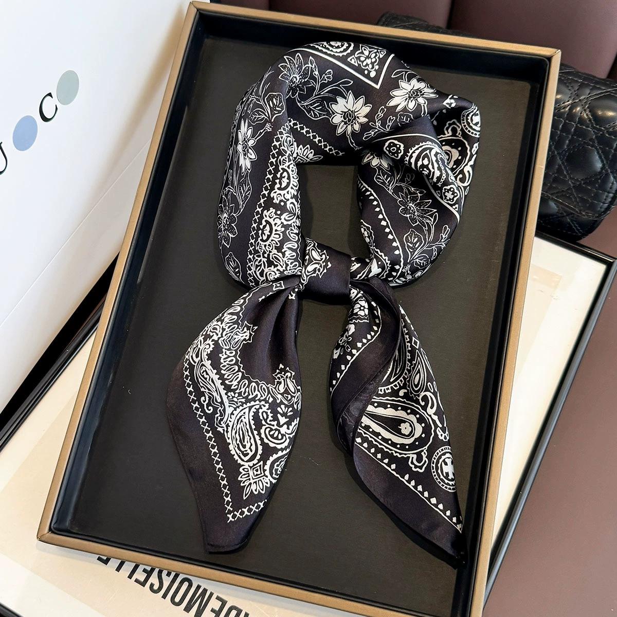 100% Mulberry Silk Square Scarf for Women