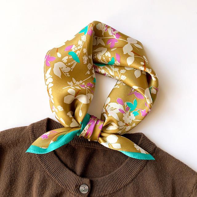 100% Silk Bandana Scarf – Luxury Square Neckerchief
