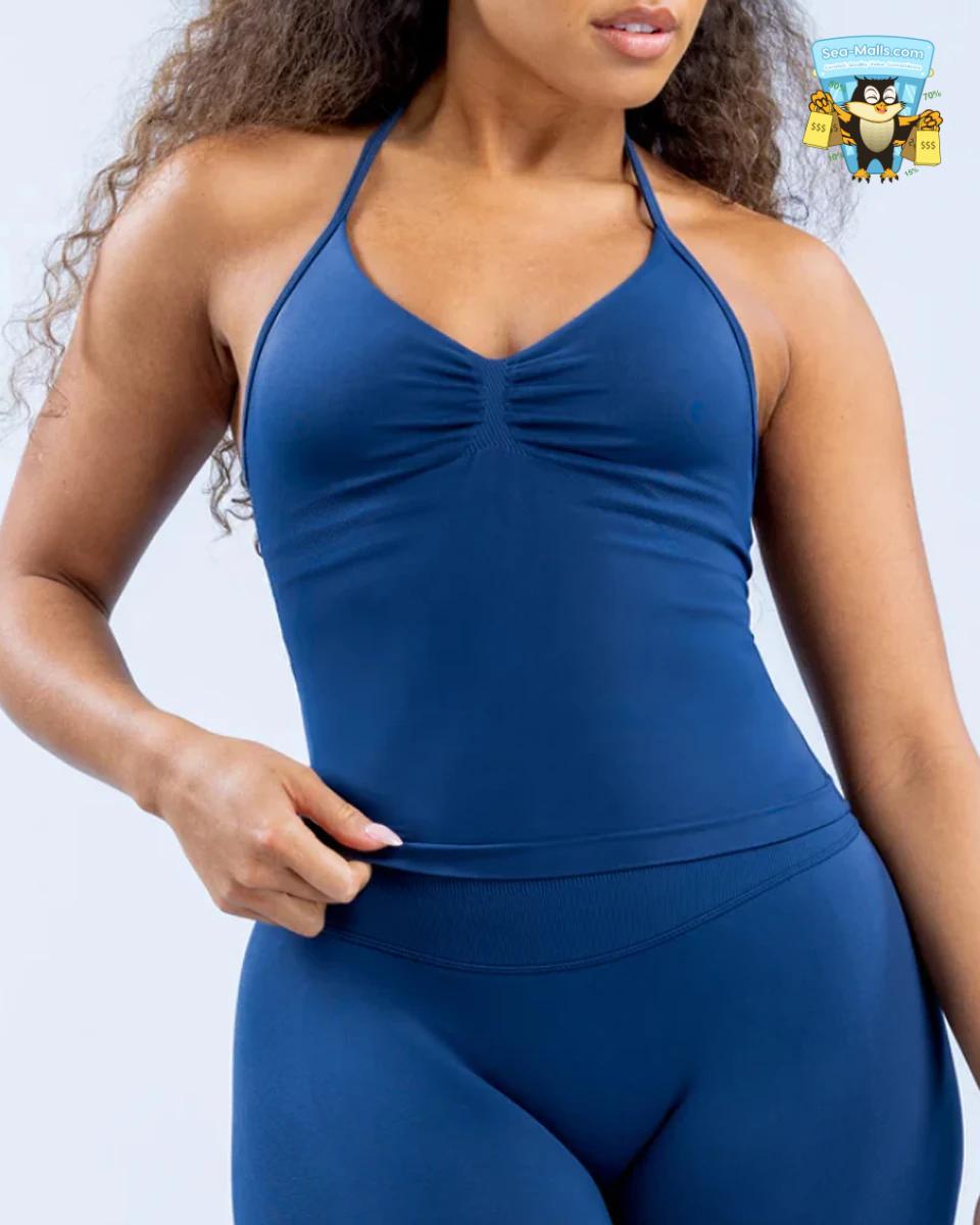 Longline Strappy Halterneck Yoga Top