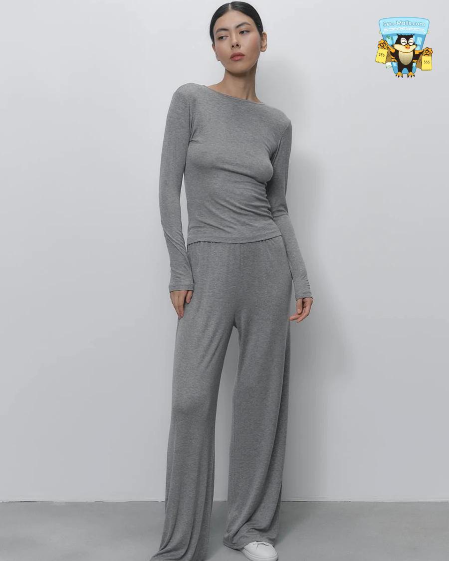 Modal 3-Piece Set Women Casual Cardigan, High Waist Pants & Vest
