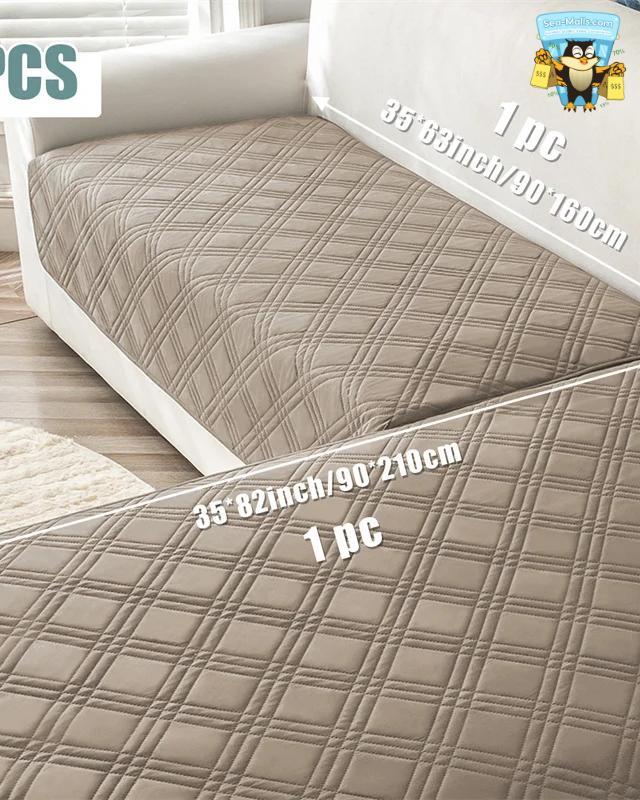 Water Repellent Plaid Sofa Seat Cover Non-Slip Couch Protector