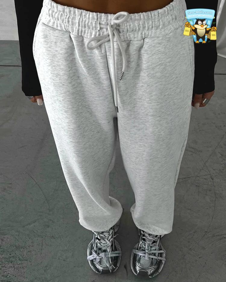 High-Waist Jogger Sweatpants for Women