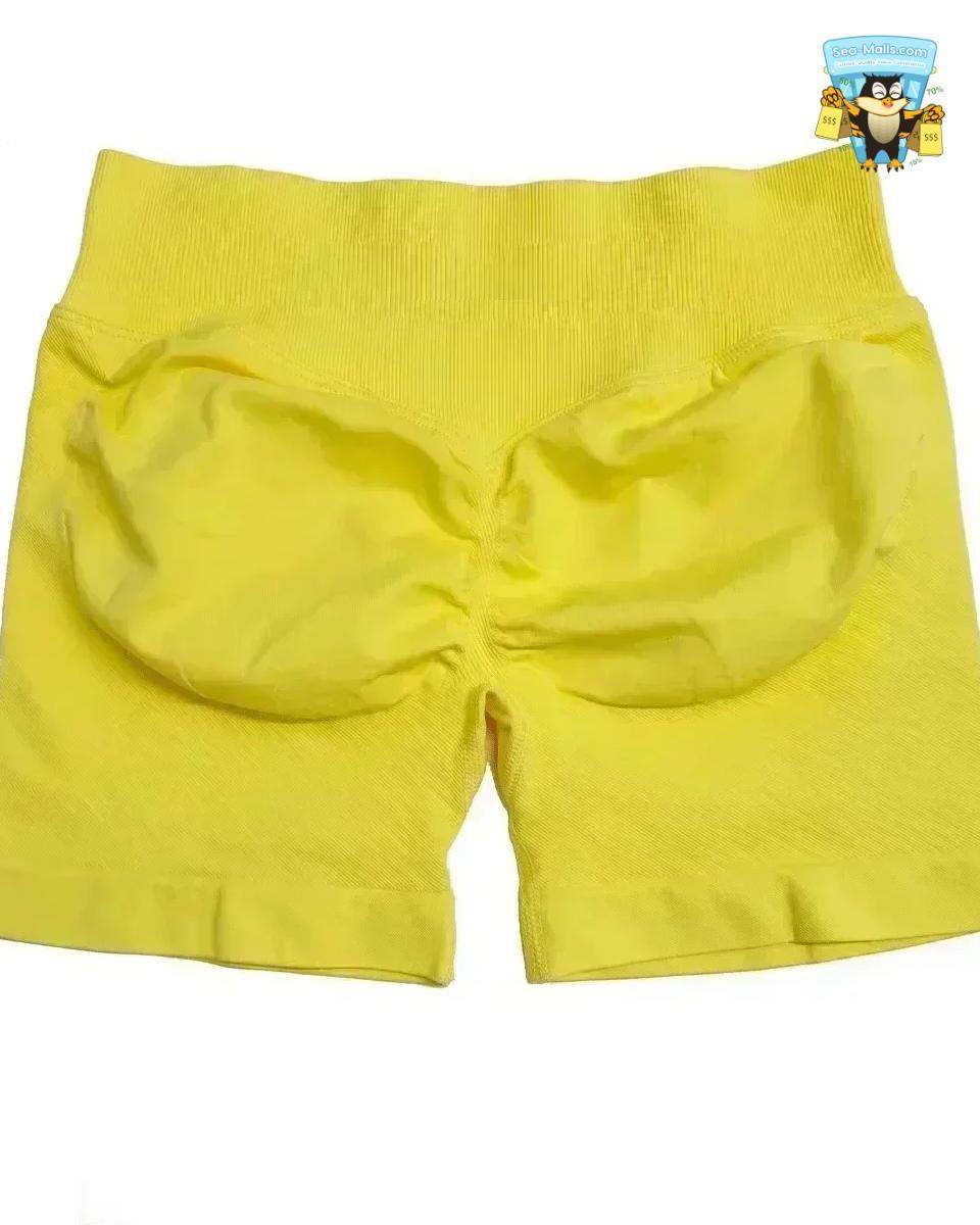Low Waist Seamless Yoga Shorts Scrunch Bum Workout Fitness