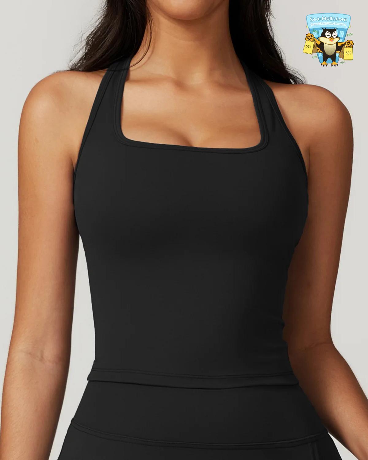 Women’s Sports Bra Top – Elastic Yoga Crop Vest for Fitness & Training