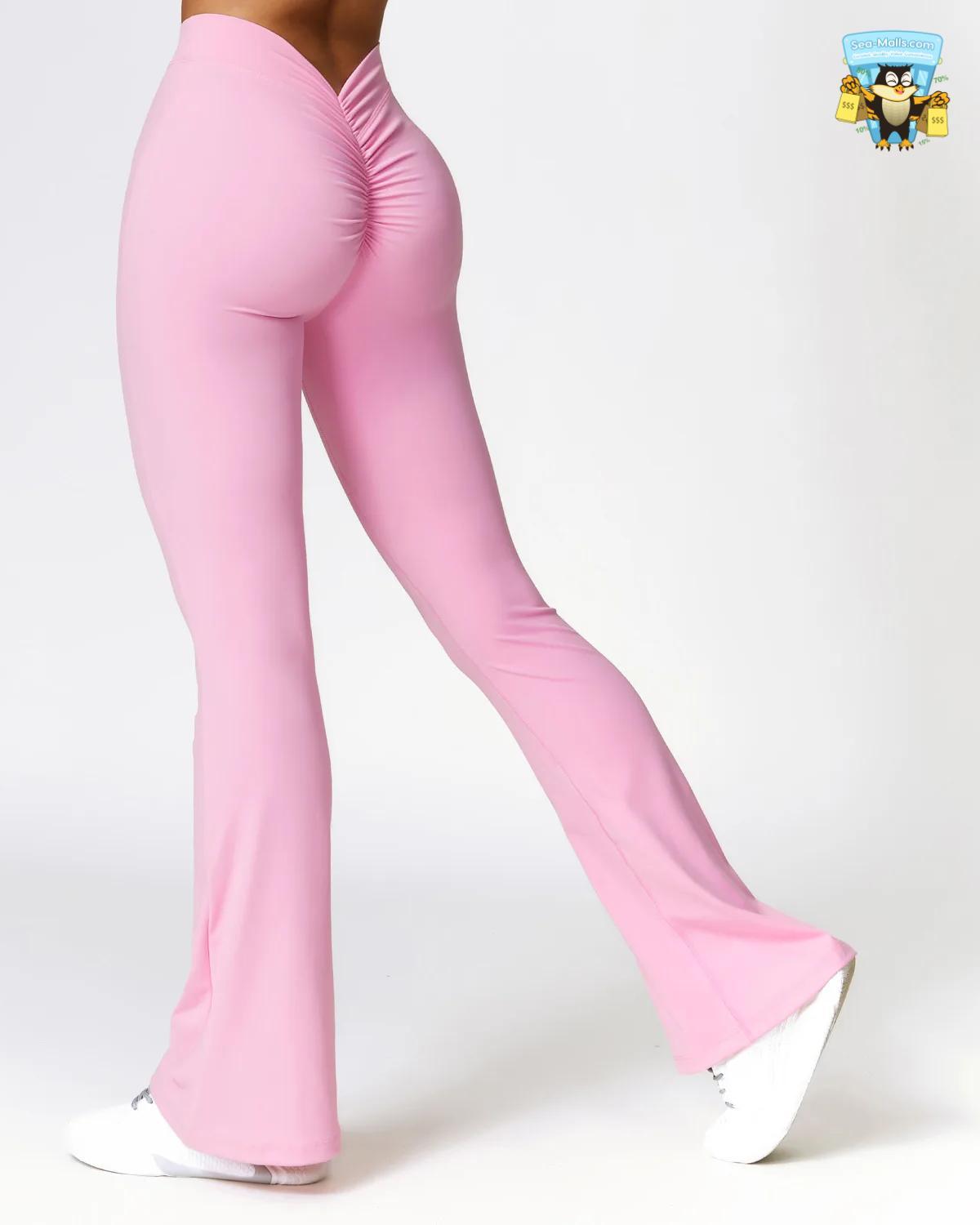 Women’s Flare Yoga Pants High Waist V-Shaped Hip Leggings