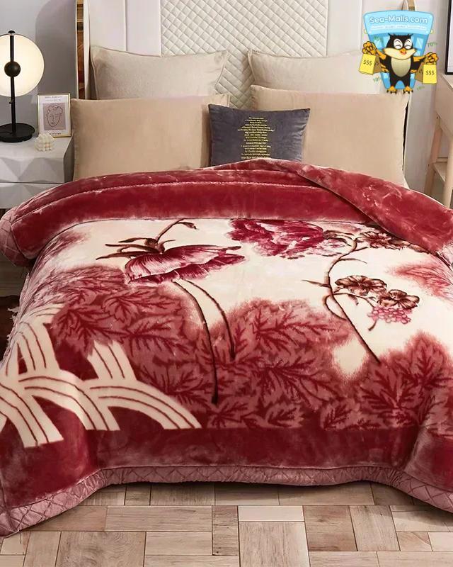 Warm Weighted Raschel Blanket Plush Comforter