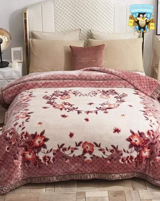 Warm Weighted Raschel Blanket Plush Comforter