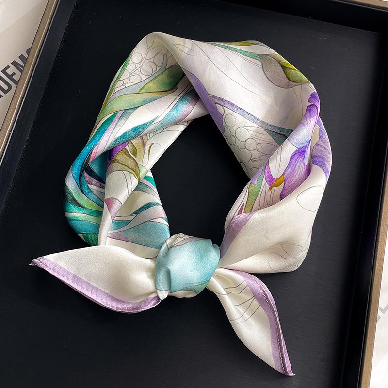 100% Silk Bandana Scarf – Luxury Square Neckerchief